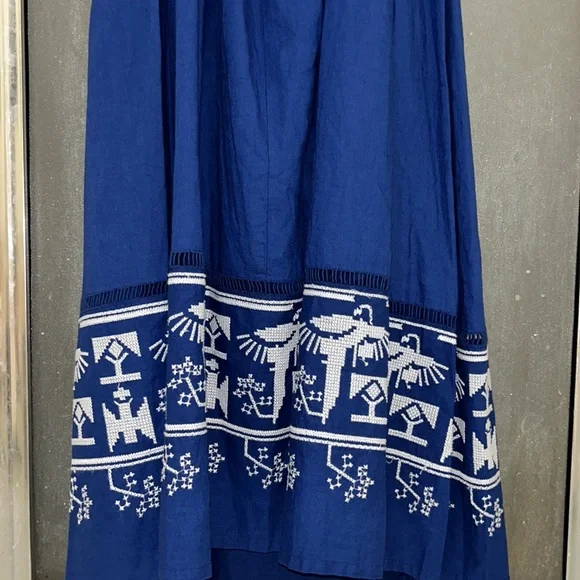 Farm Rio square neck Embroidered midi dress - Picture 15 of 16